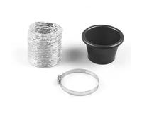 WLNWERDPKK Engine Air Intake Hose Universal Car Front Bumper Turbo Ram Air Intake Pipe Hose Kit ABS Mod Cold Density Maximizer Power Upgrade Induction Kit(Round)