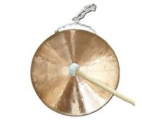 WLONK gong Brass Feng Shui Table Gong, Mini Percussion Table Gong with Mallet, Wind Chime Percussion Instrument for Home Decor Housewarming Gift(Color:28cm,Size:)