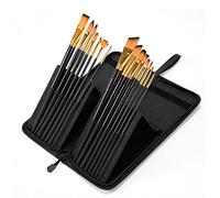 WLOT Artist Paint Brushes Set - Watercolour, Oil, Acrylic and Face Paintbrushes - 15 Artist Brushes with a Paint Brush Holder/Pop Up Stand Included.