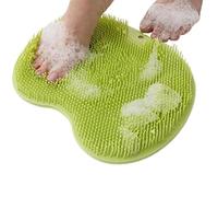 WlP Foot Scrubber For Shower And Body Brush Set Silicone Rub Back Brush Bathroom Non-slip Wash Pad Shower Massage Mat With Sucker Bath Foot Brush For Women Foot Washing Brush (Color : Green)