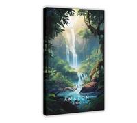 WLQZFRWV Amazon Travel- Brazil, Amazon Rainforest Canvas Poster Bedroom Decor Landscape Office Room Decor Gift 16x24inch(40x60cm)