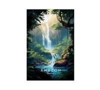 WLQZFRWV Amazon Travel- Brazil, Amazon Rainforest Canvas Poster Bedroom Decor Landscape Office Room Decor Gift 12x18inch(30x45cm)