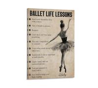 WLQZFRWV Ballet Life Lessons Personalized Poster Canvas Poster Wall Art Decor Print Picture Paintings for Living Room Bedroom Decoration 08x12inch(20x30cm)