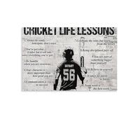 WLQZFRWV Cricket Life Lessons Personalized Cricket Poster Canvas Poster Wall Art Decor Print Picture Paintings for Living Room Bedroom Decoration 12x18inch(30x45cm)