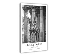 WLQZFRWV Glasgow Travel, Glasgow Poster Canvas Poster Bedroom Decor Landscape Office Room Decor Gift 16x24inch(40x60cm)