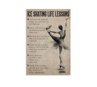 WLQZFRWV Ice Skating Life Lessons Personalized Poster Canvas Poster Wall Art Decor Print Picture Paintings for Living Room Bedroom Decoration 20x30inch(50x75cm)