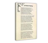 WLQZFRWV If Poem, 1895 Rudyard Kipling, Inspirational Art Canvas Poster Wall Art Decor Print Picture Paintings for Living Room Bedroom Decoration 08x12inch(20x30cm)