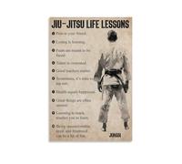WLQZFRWV Jiu-Jitsu Life Lessons Personalized Poster Canvas Poster Bedroom Decor Landscape Office Room Decor Gift 12x18inch(30x45cm)