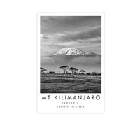 WLQZFRWV Mount Kilimanjaro Travel,Africa Poster (2) Canvas Poster Wall Art Decor Print Picture Paintings for Living Room Bedroom Decoration 24x36inch(60x90cm)