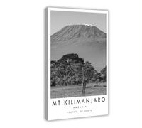 WLQZFRWV Mount Kilimanjaro Travel,Africa Poster Canvas Poster Bedroom Decor Landscape Office Room Decor Gift 16x24inch(40x60cm)