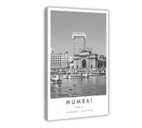 WLQZFRWV Mumbai Travel, India Poster Canvas Poster Wall Art Decor Print Picture Paintings for Living Room Bedroom Decoration 20x30inch(50x75cm)