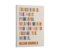WLQZFRWV Nelson Mandela Inspirational Education Quote Poster Canvas Poster Bedroom Decor Landscape Office Room Decor Gift 08x12inch(20x30cm)