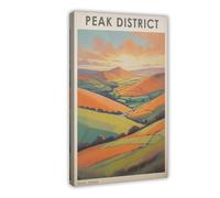 WLQZFRWV Peak District Travel,travel Gift Canvas Poster Wall Art Decor Print Picture Paintings for Living Room Bedroom Decoration 12x18inch(30x45cm)