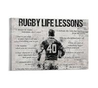 WLQZFRWV Rugby Life Lessons Personalized Poster (2) Canvas Poster Wall Art Decor Print Picture Paintings for Living Room Bedroom Decoration 12x18inch(30x45cm)