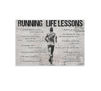 WLQZFRWV Running Life Lessons Personalized Poster Canvas Poster Bedroom Decor Landscape Office Room Decor Gift 20x30inch(50x75cm)