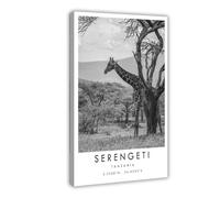 WLQZFRWV Serengeti Travel, Serengeti Poster Canvas Poster Bedroom Decor Landscape Office Room Decor Gift 08x12inch(20x30cm)