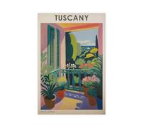 WLQZFRWV Tuscany Travel, Tuscany Poster Canvas Poster Wall Art Decor Print Picture Paintings for Living Room Bedroom Decoration 24x36inch(60x90cm)