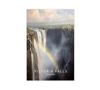 WLQZFRWV Victoria Falls Travel- Zimbabwe Canvas Poster Wall Art Decor Print Picture Paintings for Living Room Bedroom Decoration 20x30inch(50x75cm)