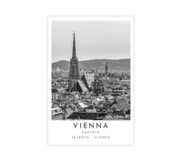 WLQZFRWV Vienna Travel, Austria Minimalist Canvas Poster Bedroom Decor Landscape Office Room Decor Gift 12x18inch(30x45cm)