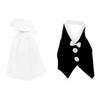 WLSuDHoncc 1 Set Bride and Groom Wine Bottle Covers- Wine bottle dress-up for Weddings Wedding Gifts For the Couple Fun Wine Bottle Covers Wedding Centerpieces Decorations, Home and Kitchen