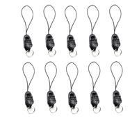 WLSuDHoncc 10Pcs/lot Black Detachable Buckle Mobile Phone Accessories Pendant Buckle Small Sling Anti-Lost Lanyard Cords Hanging Head Keychains Hooks, Fasteners