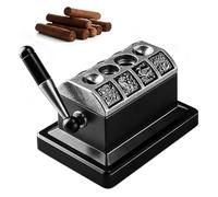 WLSYX Desktop Cigar Guillotine, Multifunctional Table Top Cigar Cutter with Straight and V-Shape Blade, Fit 52-60 Ring Gauge Cigars, Zinc Alloy Body and Stainless Steel Blade, for Cigar Lovers