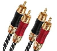 WLTASUY RCA Cables for Audiophile 3FT HiFi Stereo Shielded RCA Male to RC A Male Audio Cable for Subwoofer, Car, HDTV, Amplifiers, 24K Gold Plated Plug - 2 Pack