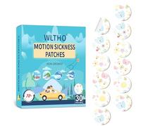 WLTHO 30ct Motion Sickness Patches Non Drowsy, Sea Sickness Patch for Cruise Ship Travel Essentials, Waterproof Patches Behind Ear Cute Color