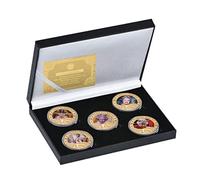 WLTY 1926-2022 Queen Elizabeth II Gold Commemorative Coin with Gift Box Royal Family Challenge Coins Collectible Medal Souvenir Gifts