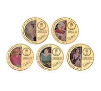 WLTY 1926-2022 Queen Elizabeth II Gold Commemorative Coin with Gift Box Royal Family Challenge Coins Collectible Medal Souvenir Gifts