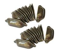 WLTYSM Handles Knobs 20Pcs Vintage Drawer Door Cabinet Iron Shell Cup Handle Cupboard Knob 9.7cmx3.5cm Cabinet Pulls