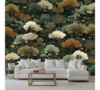 Wlujhia Vintage Style Wall Mural Wald Jungle Mural Photo Picture Tropical Plant Wallpaper Bedroom Decoration Wall Covering 450x315cm for Living Room Bedroom