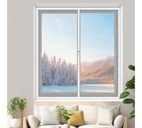 WLWLEO Window Insulation Kit Winter Weatherproofing Thermal Cover Plastic Air Bubble Film for Winterizing Keep Cold Out, with Zipper, Easy to Open for Ventilation,Clear,W100*H120CM