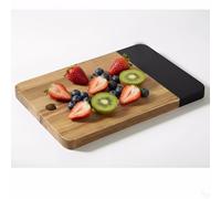WLWNWFT Acacia Wood & Black Marble Chopping Board with Hanging Hole - Mini Cutting Board Premium Kitchen Serving Board Platters for Cheese, Charcuterie & Fruit Travel Camping