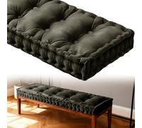 WLXFF 10cm Thick Window Seat Cushions with Handle, Thick Bench Cushion Pad 2/3 Seater, Tufted Soft Seat Cushions, Washable Comfy Chair Cushions Booster Thick Seat Pad for Kitchen,NO14,120x40cm