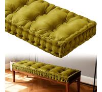 WLXFF 10cm Thick Window Seat Cushions with Handle, Thick Bench Cushion Pad 2/3 Seater, Tufted Soft Seat Cushions, Washable Comfy Chair Cushions Booster Thick Seat Pad for Kitchen,NO15,140X50cm