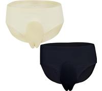 WLXFF 3d Micropores Men'S Hiding Gaff Panty, Breathable Crossdresser Underwear, Ice Silk Ultra-Thin Padded Gay Camel Toe Underwear For Transgender Drag Queen