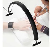 WLXFF 45w Foldable Half Moon Lamp, 29in Moon Light Lamp Lash Tech, Dimmable Half Moon Light With Phone Holder, Nail Lamp Desk With Remote Control, Stepless Dimming Nail Lamp Desk,C