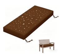 WLXFF 5cm Thick Waterproof Garden Bench Cushion, Non-Slip Backing Outdoor Seat Pad with Piping, Replacement Long Cushion for Patio Swing Bench & Storage Benches