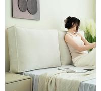 WLXFF Back Support Cushion For Bed, Reading Pillows For Adults Kids, Backrest Pillow With Arms, Wedge Headboard Pillow, Cuddle Snuggle Cushion Sofa Back Cushions,White,60X50X18CM(1PC)