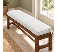 WLXFF Corduroy Bench Seat Cushion with 50D Support and Non-Slip Rubber Base | Warm breathable texture, removable zipped cover for easy care, secure fastening ties, for hallway seating and window spaces