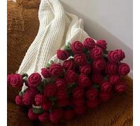 WLXFF Crochet Flower Rose Bouquet Blanket Kit, Handmade Lightweight Romantic Foldable Crochet Kit, Blanket That Rolls Into A Flower Bouquet, Gift For Mother'S Day, Birthday, Home Decor,NO4,100X100CM