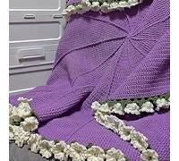 WLXFF Crochet Flower Rose Bouquet Blanket Kit, Handmade Lightweight Romantic Foldable Crochet Kit, Blanket That Rolls Into A Flower Bouquet, Gift For Mother'S Day, Birthday, Home Decor,NO9,100X100CM
