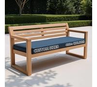 WLXFF Custom Size Bench Cushion, 400+ Colors Waterproof Bench Seat Cushion, 50d High-Resilience Foam Bay Window Seat Cushion, Double Piping Bench Pad For Outdoor Patio,3CM