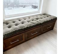 WLXFF Velvet Window Seat Cushions for Indoor Furniture, 10cm Thick Bench Cushion Indoor/Outdoor Long Seat Cushion, Booster Floor for Corner Bench Garden,NO13,100x50cm