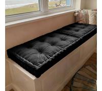 WLXFF Velvet Window Seat Cushions with Handle, 10cm Thick Tufted Bench Cushions for Indoor Furniture, Tufted Buttons Bench Seat pad for Indoor Outdoor Patio Garden Sofa Furniture,NO9,170x60cm