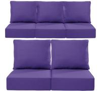 WLXFF Waterproof Backrest And Deep Seat Cushion Set, Swing Cushions 2-3 Seater Replacement, Outdoor Cushions For Sofa, Couch And Patio Chairs Wicker Adirondack Chair,NO11,5Set