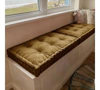 WLXFF Window Seat Cushions Indoor, Velvet Bay Window Cushion, 10CM PP Cotton French FloorTufted Bench Pad, Bench Cushion Indoor, Garden Bench Cushion, Tufted Button Design,NO12,45x45cm