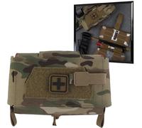 WLXW Compact Trauma Pouch V3 GEN3 IFAK Tactical Medical First Aid Bag For CS Hunting Vest Plate Carrier Waist Belt Gear(BK)