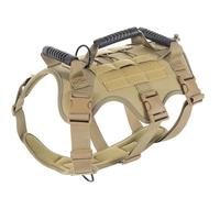 WLXW Dog Tactical Helmet With Goggles Military Dogs Chest Back Adjustable Vest Lead Rope For German Shepherd Belgian Similar Size(CB-Vest,XL)